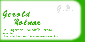 gerold molnar business card